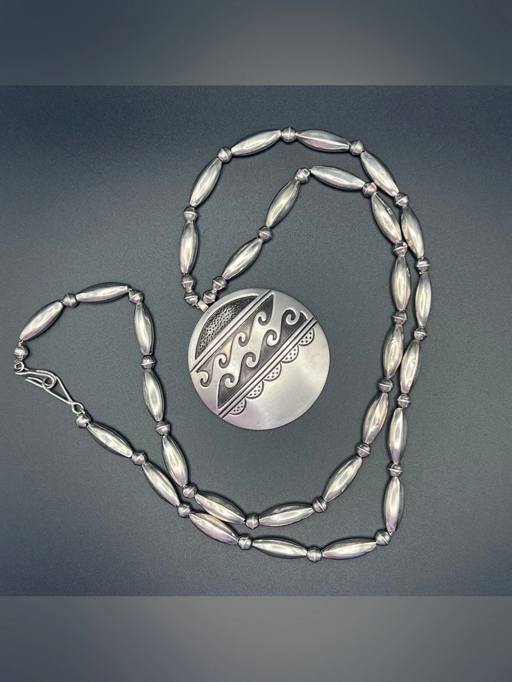 Sterling Silver Navajo Pearls with Pendant